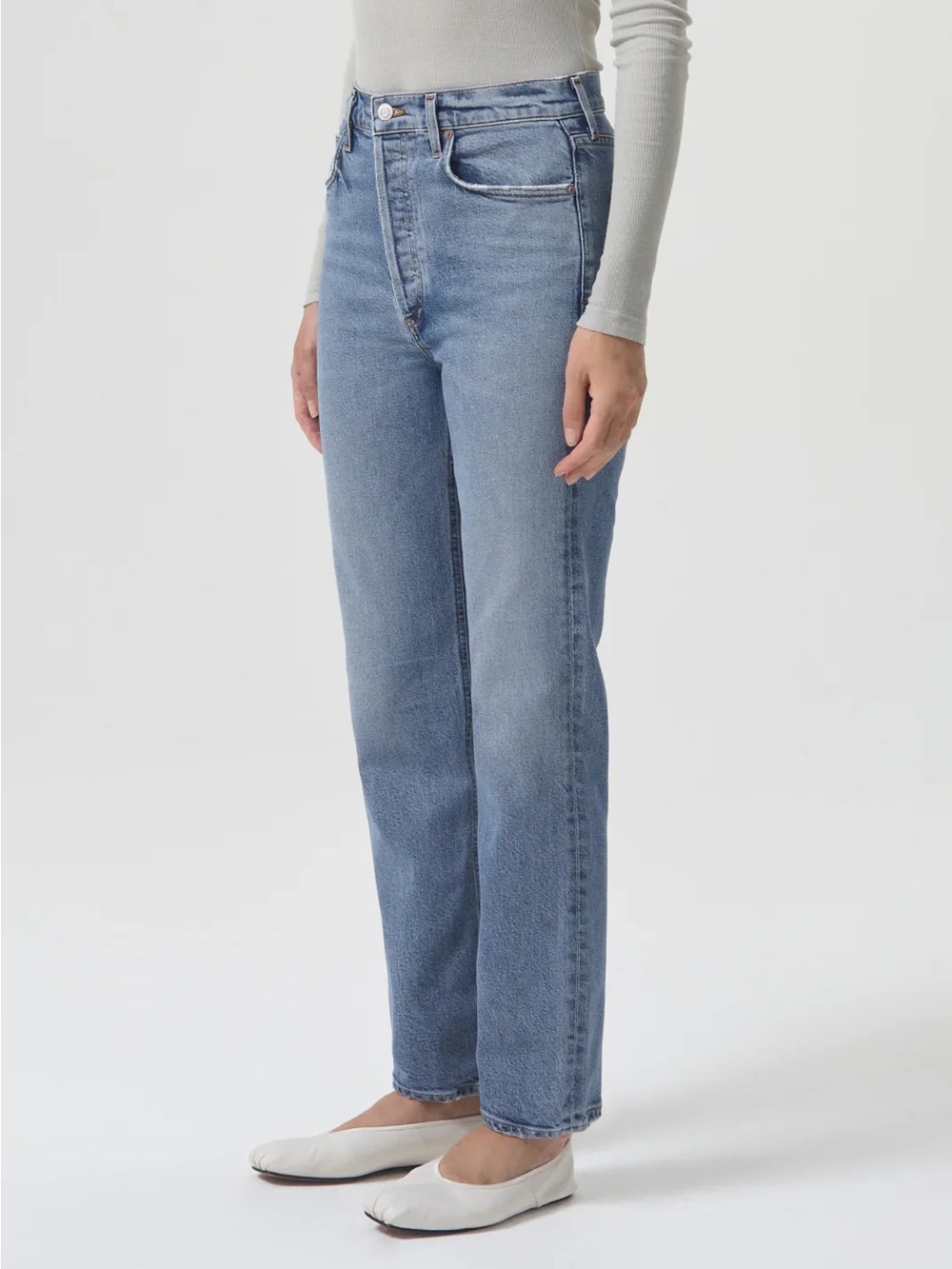 NWT. Agolde High Rise Stovepipe Straight Leg Jeans. NEW